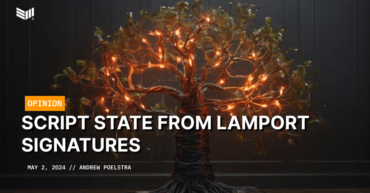 Script State from Lamport Signatures